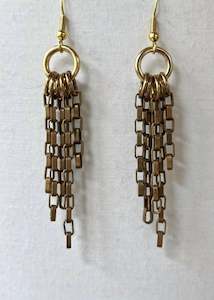 Brass Chandelier Earrings