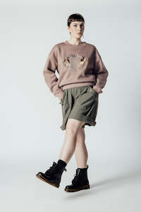 Winter Is Coming: Empire of Genius Sweater in Dusty Pink with Embroidered Silvers and Golds