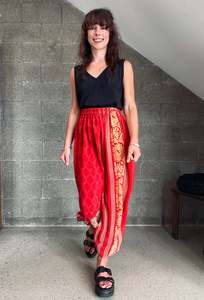 The Sari Edit: Scarlet Blossom Skirt