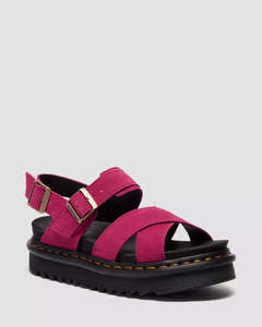 Dr. Martens Voss II Sandal - Fuchsia Pink Greasy Suede