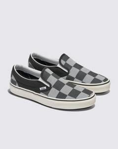 Womens Footwear: Vans Classic Slip-On Mono Checkerboard - Black