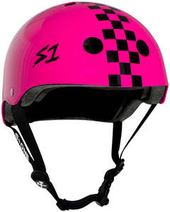 Safety Gear: S1 Lifer Helmet - Pink Gloss/Black Check