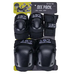 Safety Gear: 187 Six Pack Junior - Black