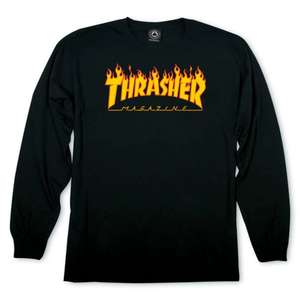 Long Sleeves: Thrasher Flame Longsleeve Tee
