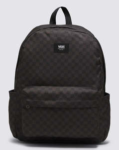 Backpacks: Vans Old Skool Check Backpack - Black/Charcoal