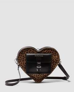 Dr. Martens Heart Backpack - Black / Light Tan Kiev / Mini Leopard Spot Hair On