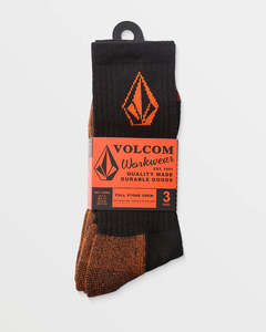 Volcom Workwear Socks 3 Pack - Black