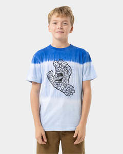 Kids Tops: Santa Cruz Letter Hand Mono Front Boys Tee
