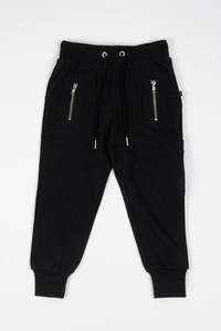 Kids Bottoms: Federation Kids Playground Trackies - Black