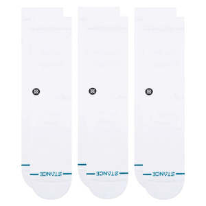 Stance Icon 3 Pack Crew Socks - White
