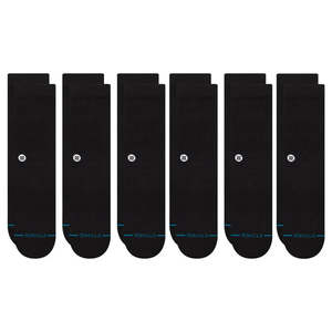 Stance Origin 6 Pack Crew Socks - Black