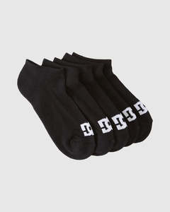 DC Ankle Socks 5 Pack - Black