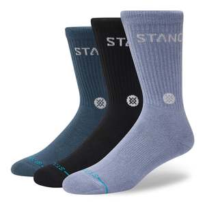 Mens Socks: Stance Origin 3 Pack Crew Socks