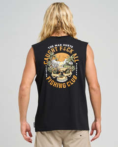 Mens Singlets Tanks: The Mad Hueys CAUGHT FK ALL ISLAND | MUSCLE