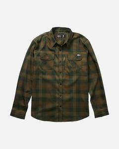Mens Long Sleeve Tops: Salty Crew Fathom Longsleeve Tech Flannel