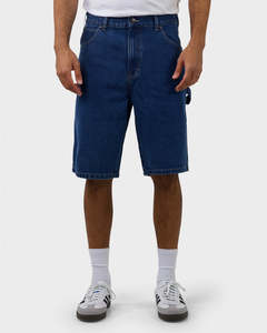 Mens Shorts: Dickies 11" Relaxed Fit Carpenter Denim Shorts - Stone Washed Indigo