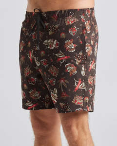 Mens Sale Bottoms: The Mad Hueys Hueys Tattoo Volley Short 18"