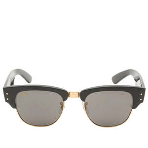 Womens Sunglasses: Ray Ban Mega Clubmaster Black/Gold Grey Lens