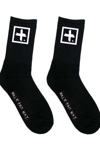 Federation Cube Socks 2 Pack - Black/White