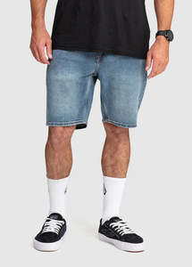 All Bottoms: Volcom Solver Denim 19" Shorts - Old Town Indigo
