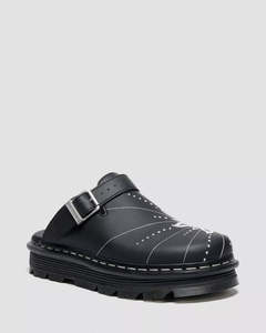 All Footwear: Dr. Martens Zebzag Mule Solar Flare - Black Genix Nappa