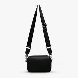 Womens Accessories: Status Anxiety Plunder With Webbed Strap Bag - Black