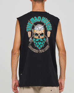 Mens Tops: The Mad Hueys FROTHIN HOOKED FOR LIFE | MUSCLE