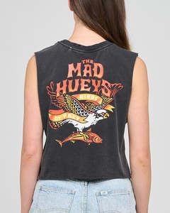 Womens Tops: The Mad Hueys BIRDS OF PREY | WOMENS CROP MUSCLE
