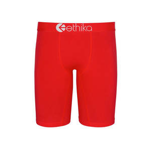 Kids Bottoms: Ethika Boys Red Machine Red Staple