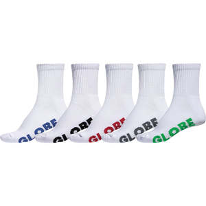 Mens Socks: Globe Large Stealth Crew Socks 5 Pack