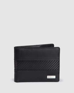 Mens Wallets: UNIT BI-FOLD LEATHER CARBON-X WALLET