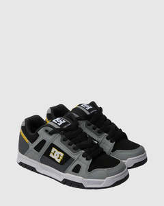 Mens Sale Footwear: DC Stag - Grey/Yellow