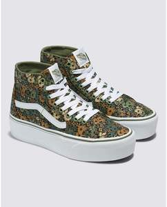 Vans Footwear: Vans SK8-HI Tapered Stackform Camo Floral/Loden Green