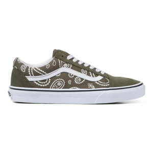 Vans Footwear: Vans Old Skool Peace Paisley - Grape Leaf / True White