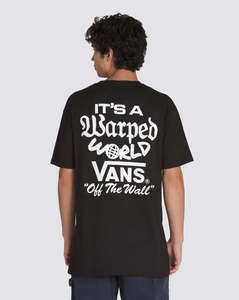 Mens Tops: Vans Warped World Tee - Black