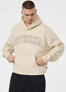 All Womens: Ethika Unisex Comfort Teddy Hoodie - Cream