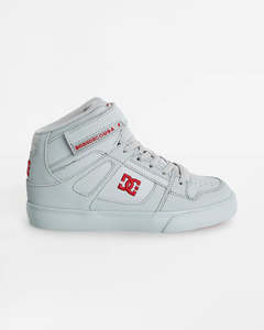 DC Boys Pure High-Top EV - Grey/Red