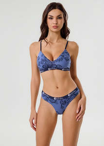 Ethika Womens Familie Crest V-Neck Bra