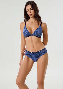 Womens Accessories: Ethika Womens Familie Crest Triangle Bra