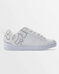 Womens Footwear: DC Womens Court Graffik - White/M Silver