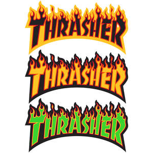 All Mens: Thrasher Flame Logo Sticker Medium