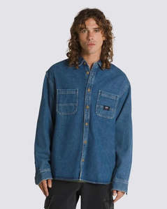 Vans: Vans Stevens Denim Long Sleeve Woven Shirt
