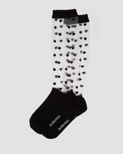 All Accessories: Dr. Martens Short Heart Mesh Socks Organic Cotton Blend - Black
