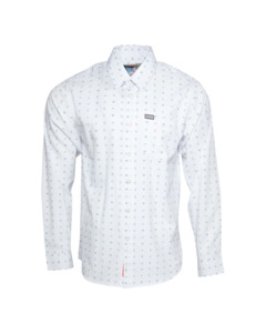 Dixxon 702 Long Sleeve Party Shirt - White/Grey