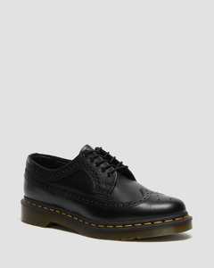 All Footwear: Dr. Martens 3989 YS Brogue Shoes - Black Smooth
