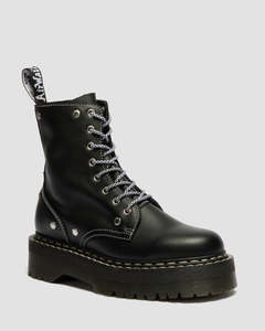 Womens Footwear: Dr. Martens Jadon WDS 8 Eye Boot - Black Sendal