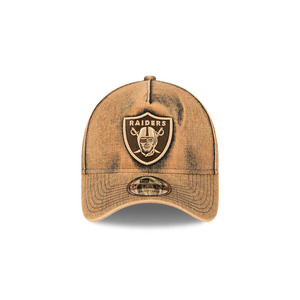 Mens Headwear: New Era Las Vegas Raiders Mud Denim Overwash XBR 9FORTY A-Frame Snapback