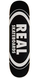 In Stock: REAL TEAM CLASSIC OVAL 8.25" BLACK DECK