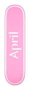 APRIL OG LOGO WHITE/PINK 8.0" DECK