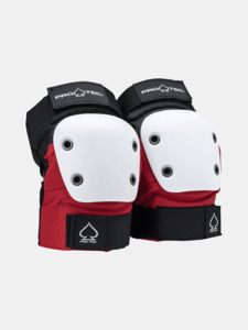 Safety Gear: Protec Street Elbow Pads - Red / White / Black